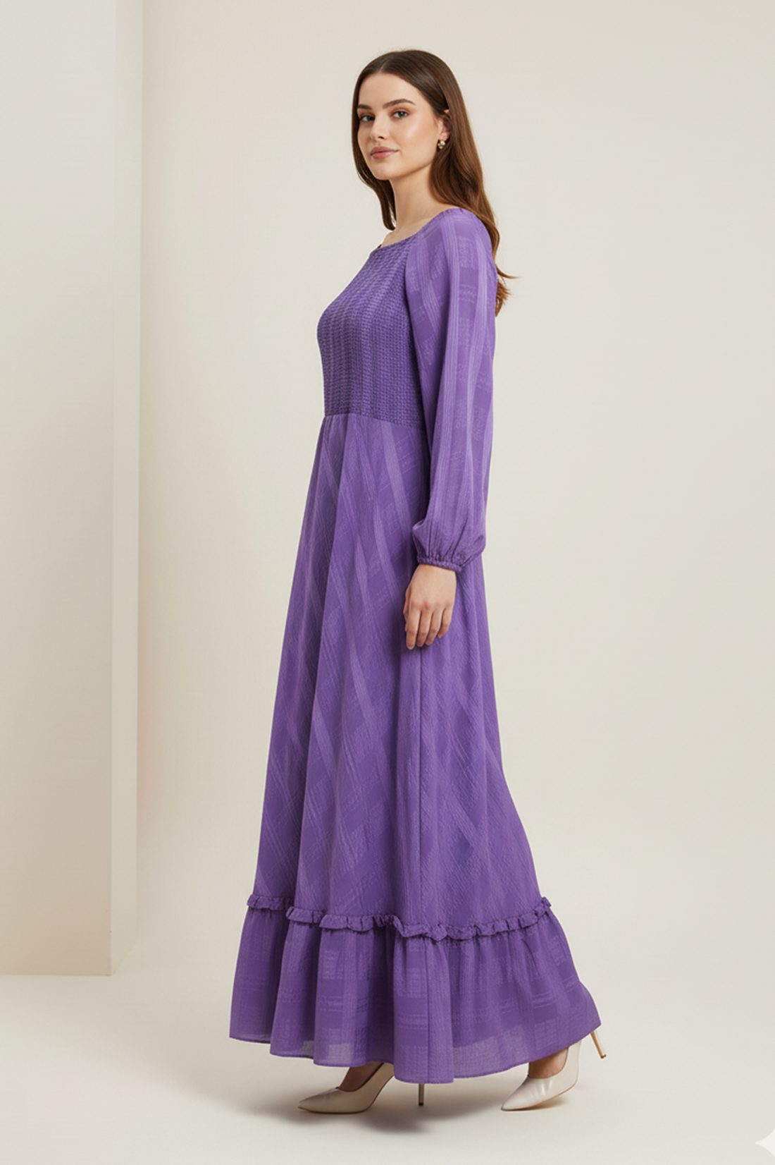 Lila–Smocking Long Dress