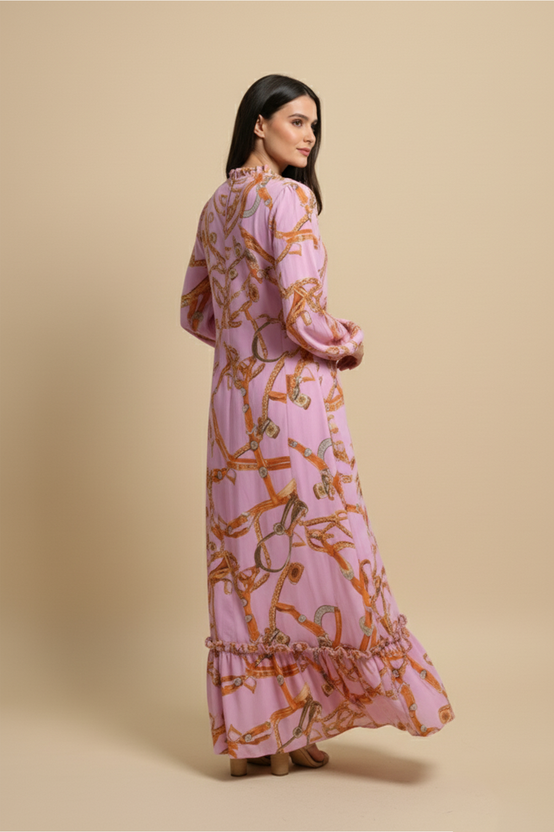 Charm-Floral Chiffon Dress