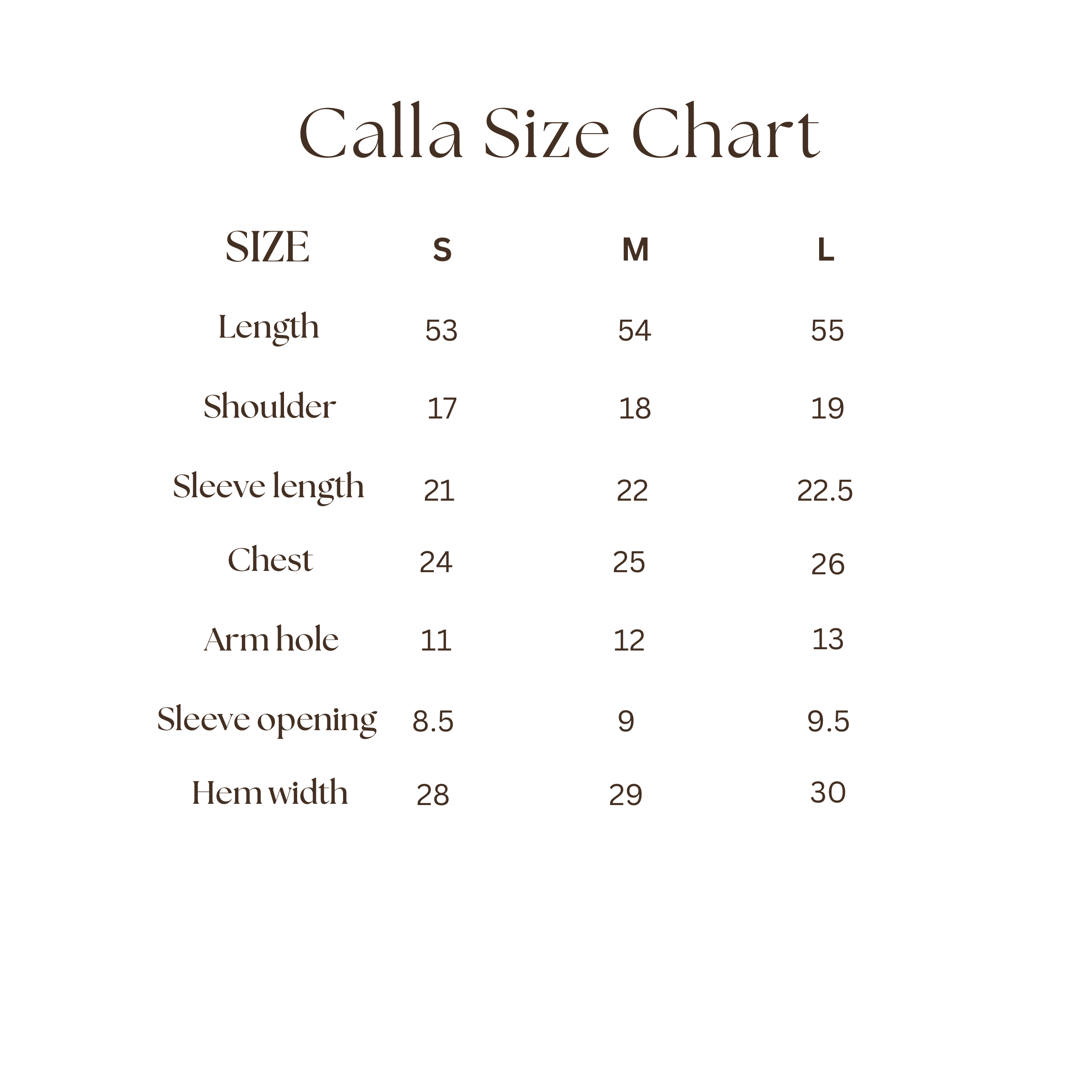 Size Guide