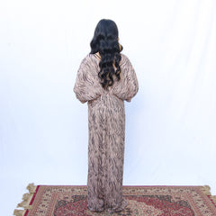 Maroon-Chiffon Kaftan