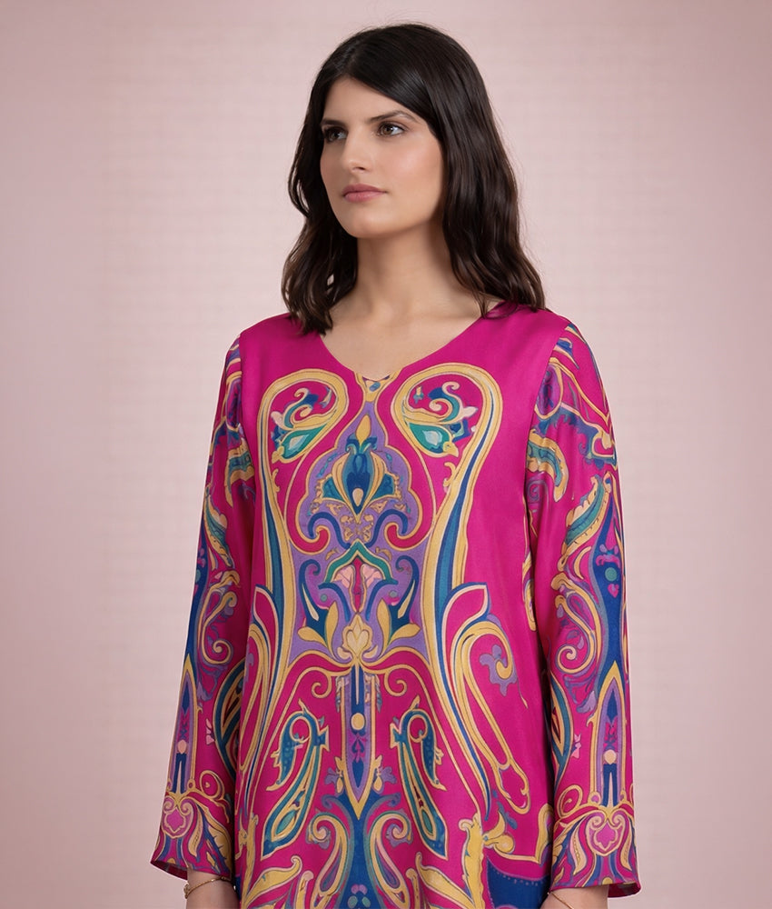 Zaira-Silk Kaftan