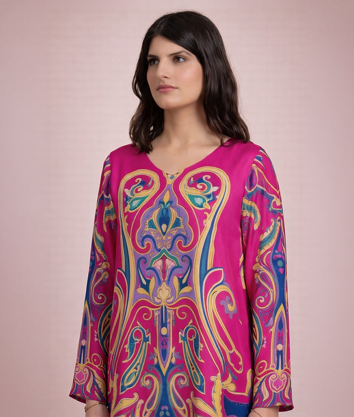 Zaira-Silk Kaftan