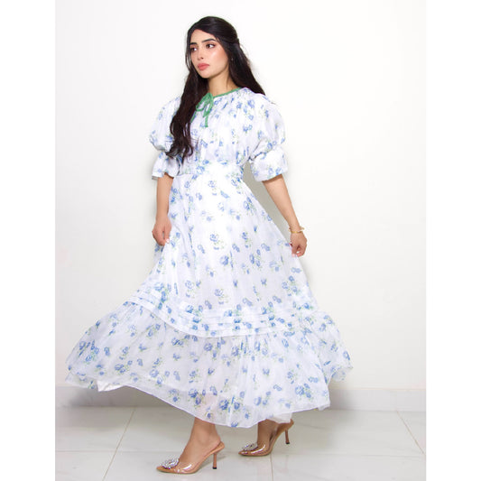 Azul-Floral Long Dress