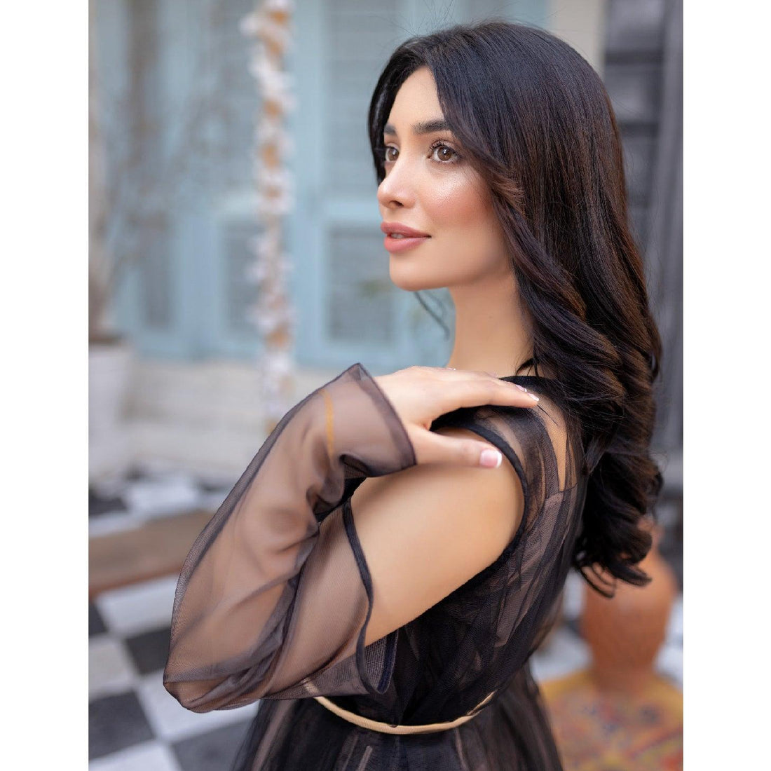 Midnight-Black Tulle Dress