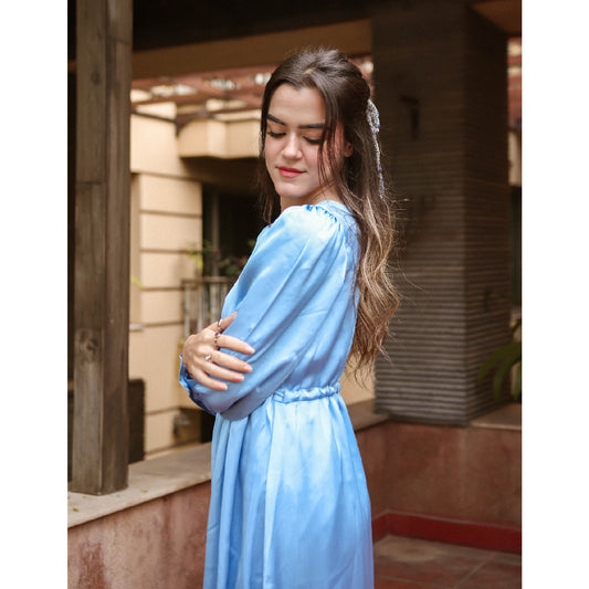 Elsa-Silk Midi Dress