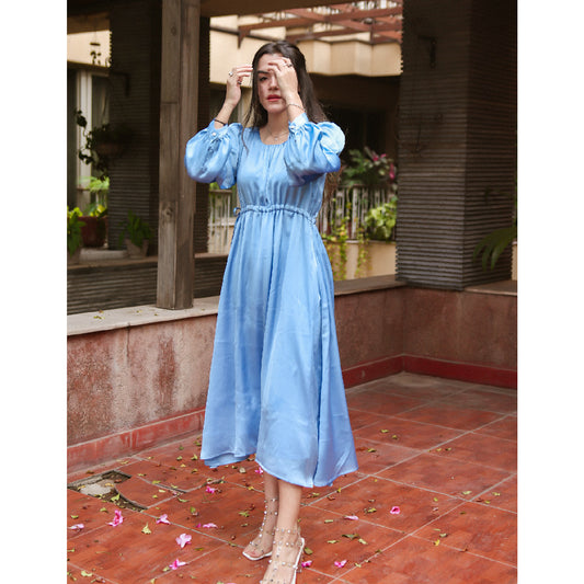 Elsa-Silk Midi Dress