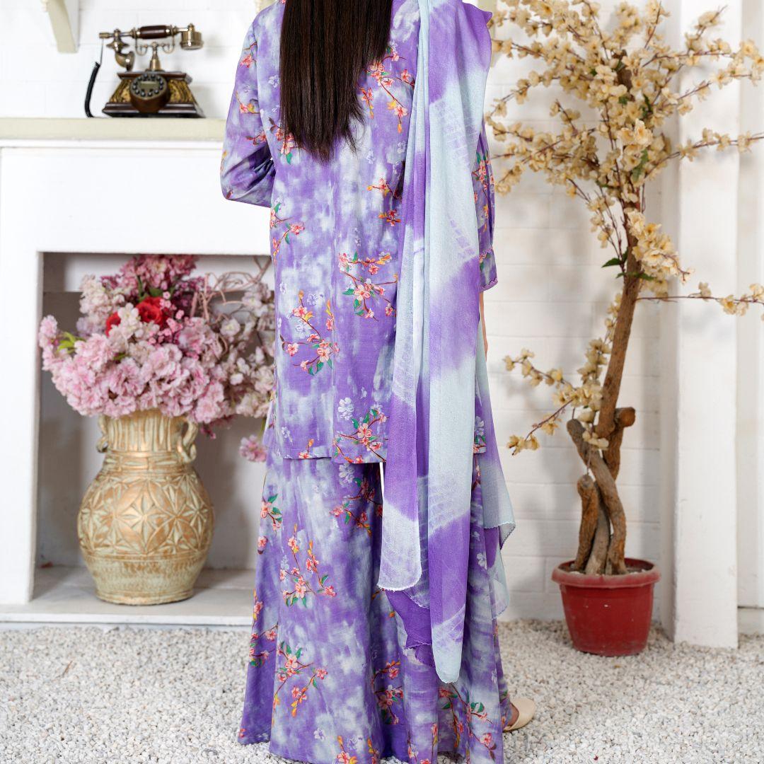 Ezza–3 Pcs Lawn Outfit