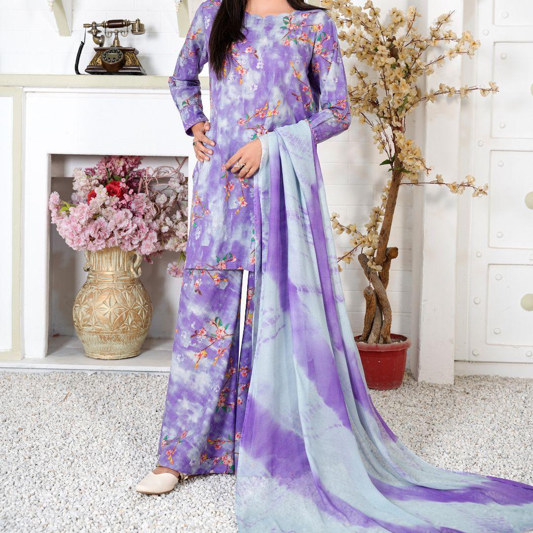 Ezza–3 Pcs Lawn Outfit
