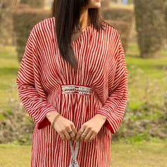 Dilara-Striped Kaftan