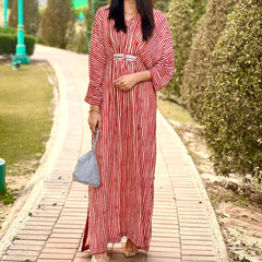 Dilara-Striped Kaftan