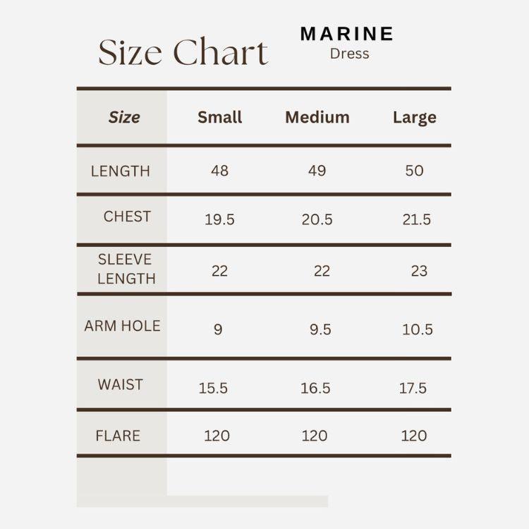 Marine-Chiffon Long Dress