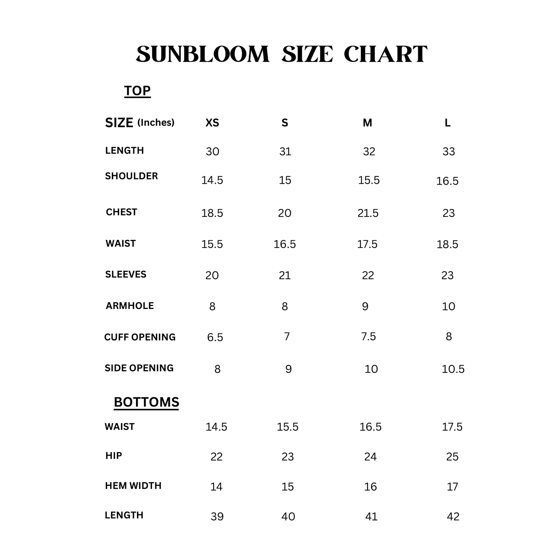 Size Guide