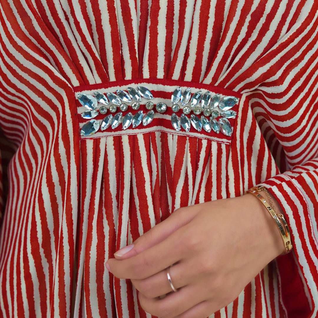 Dilara-Striped Kaftan
