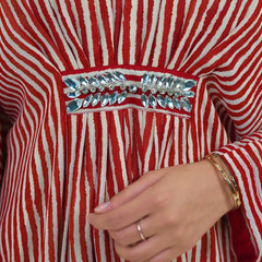 Dilara-Striped Kaftan