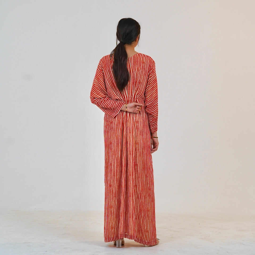 Dilara-Striped Kaftan