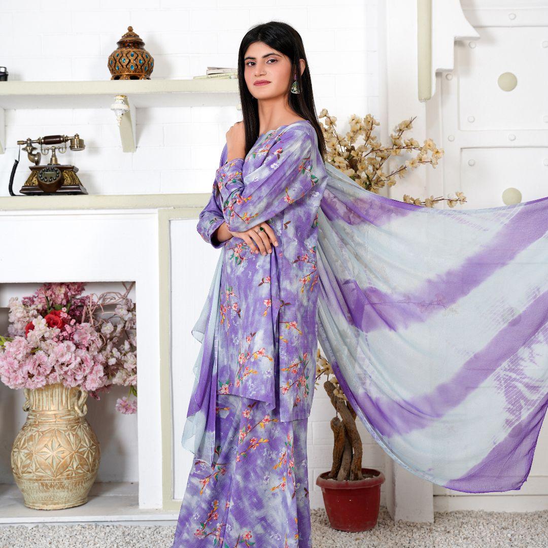 Ezza–3 Pcs Lawn Outfit
