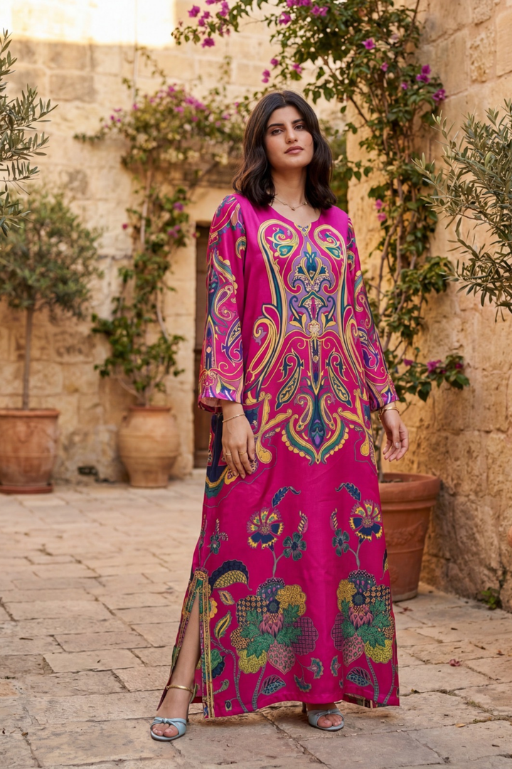 Zaira-Silk Kaftan