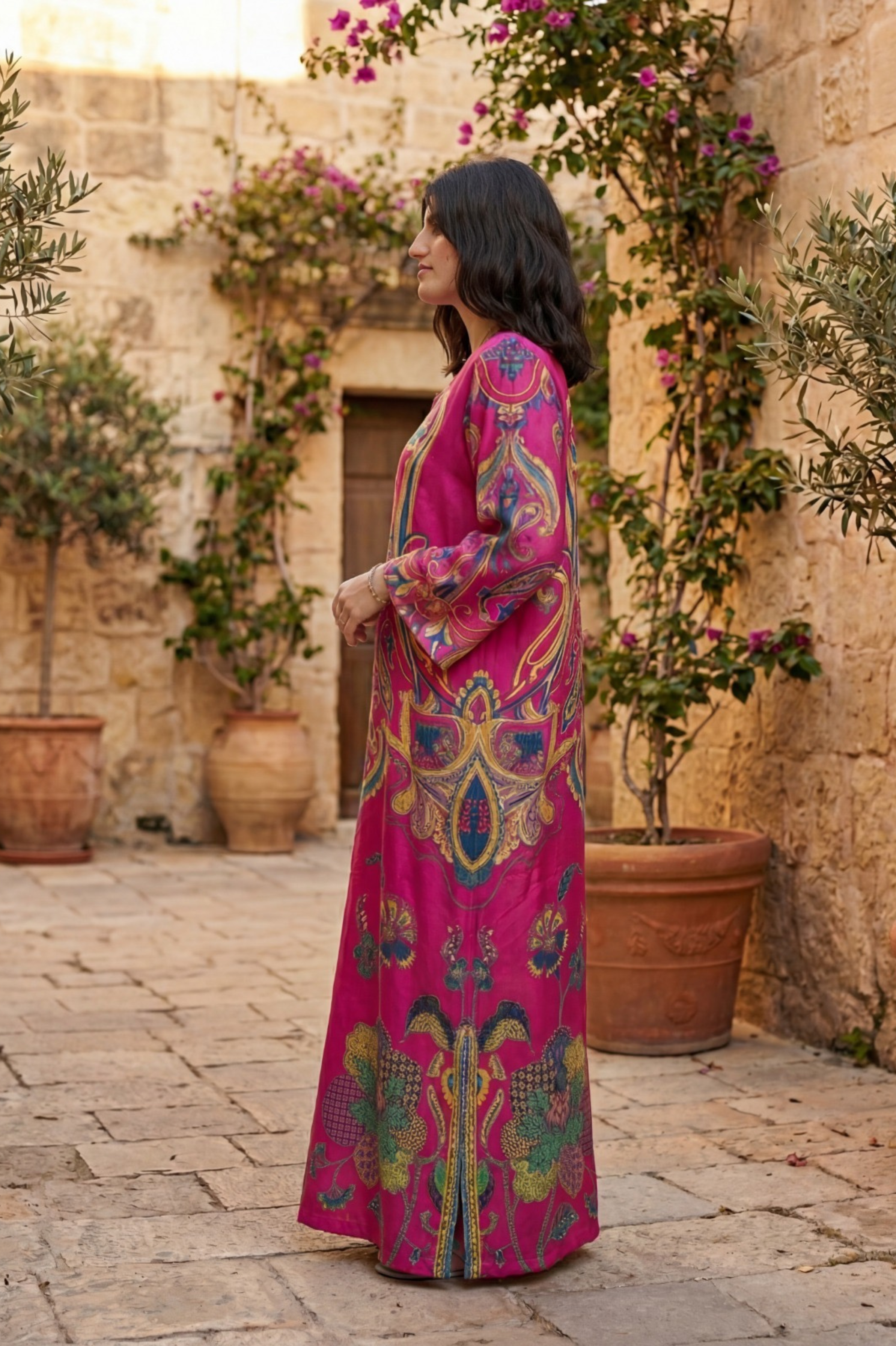 Zaira-Silk Kaftan