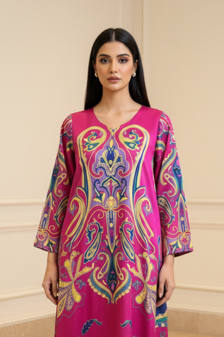 Zaira-Silk Kaftan