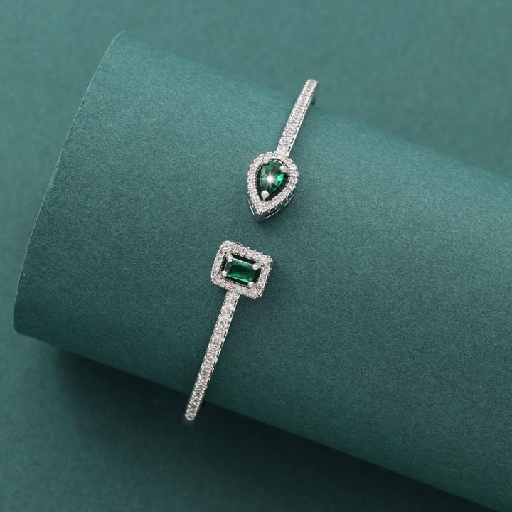 Emerald cuff bracelet