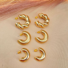 Lustre-3 Pair Earrings Set