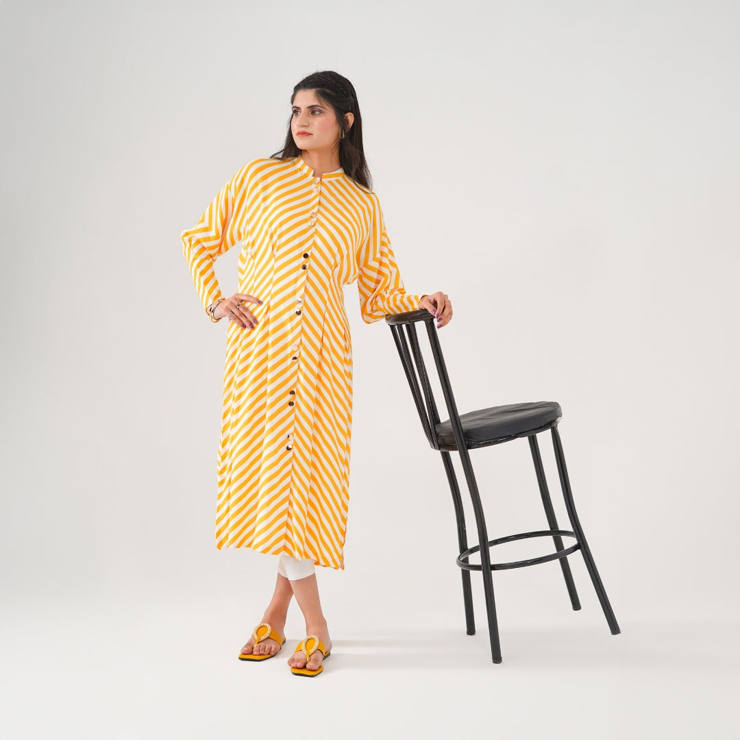 Daisy-Strip Dress Daisy-Strip Dress