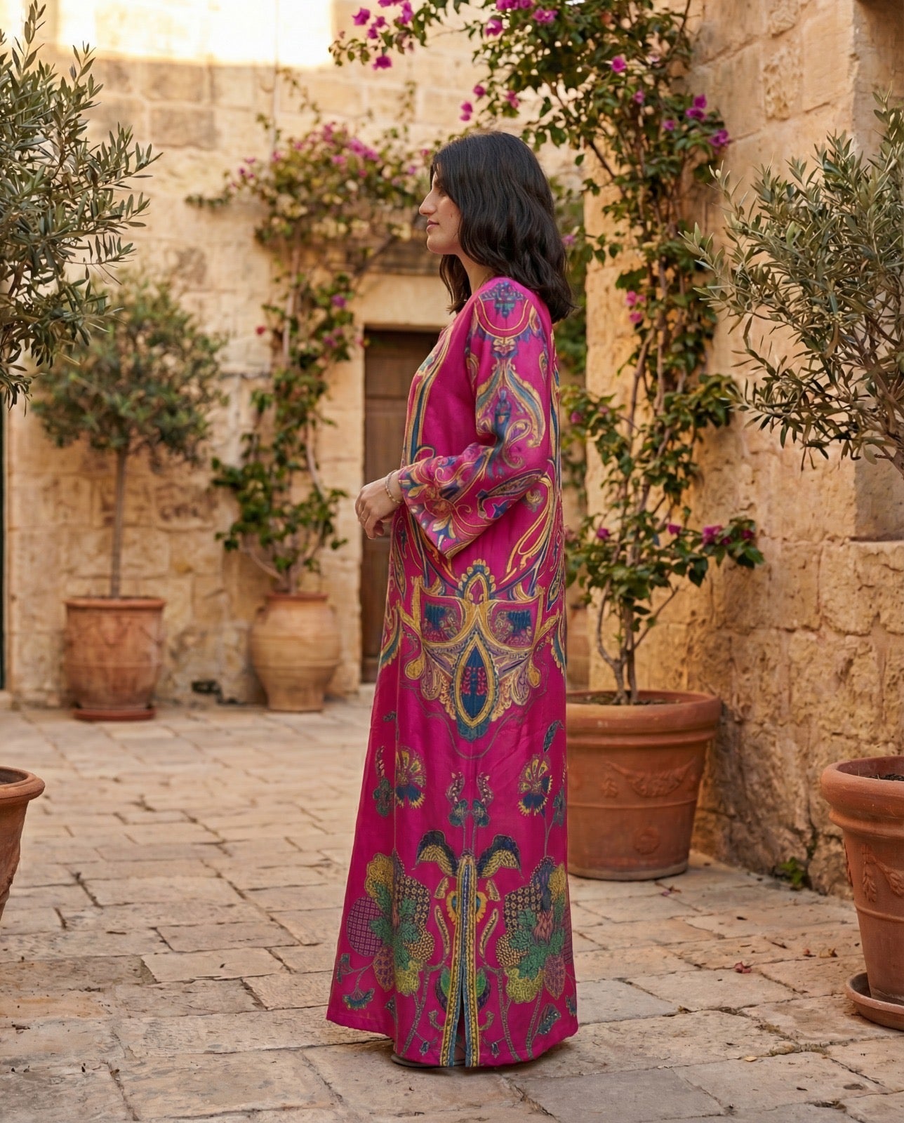 Zaira-Silk Kaftan